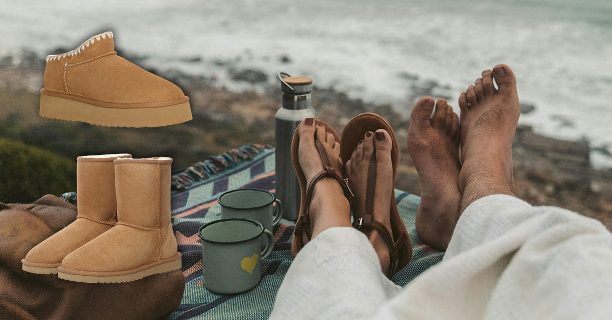 couple on their coffee walk at Bondi with UGG boots