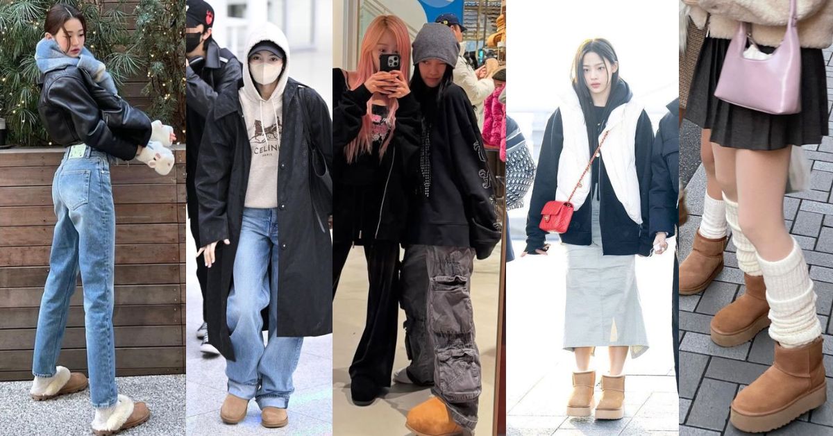 K pop wearing UGGs while hanging out