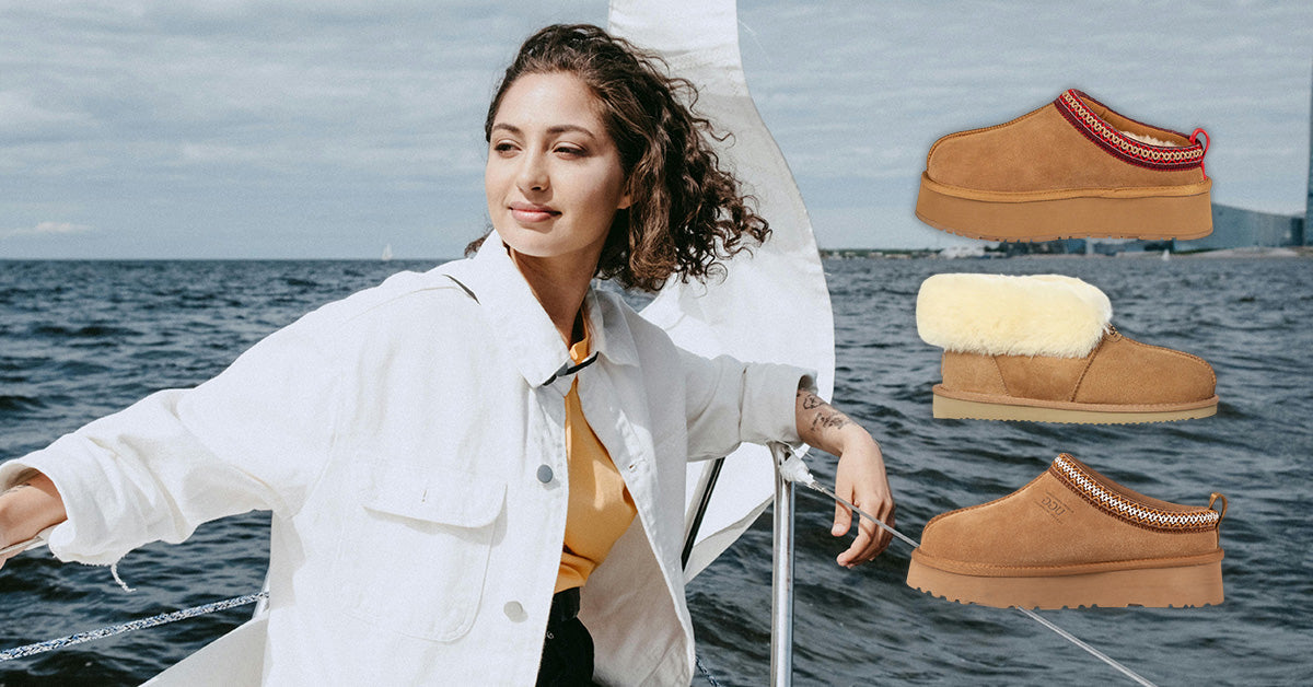 woman feeling cosy on their river cruise with her UGGs