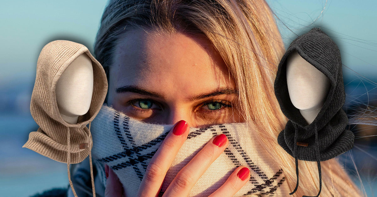 woman wearing her favorite UGG snood