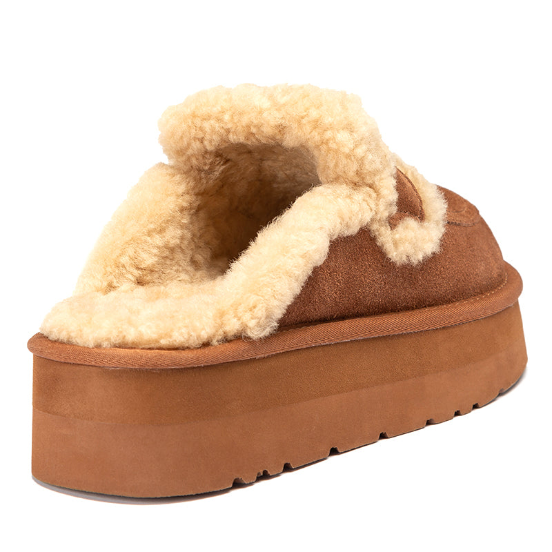 UGG Chloe Fluffy Platform Scuff