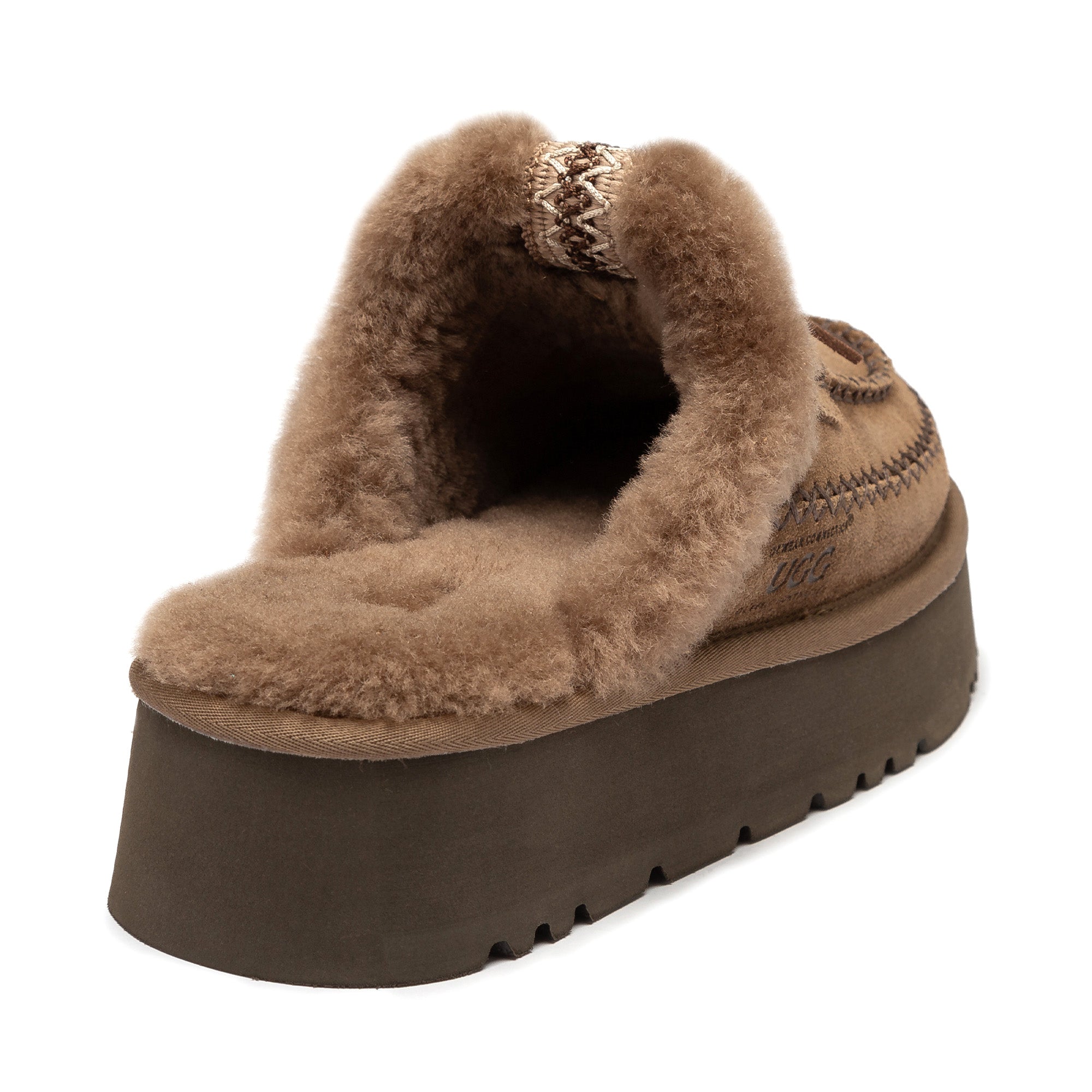 Lace Bow Platform Slippers