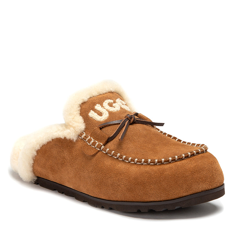 Lace Logo Ugg Slippers