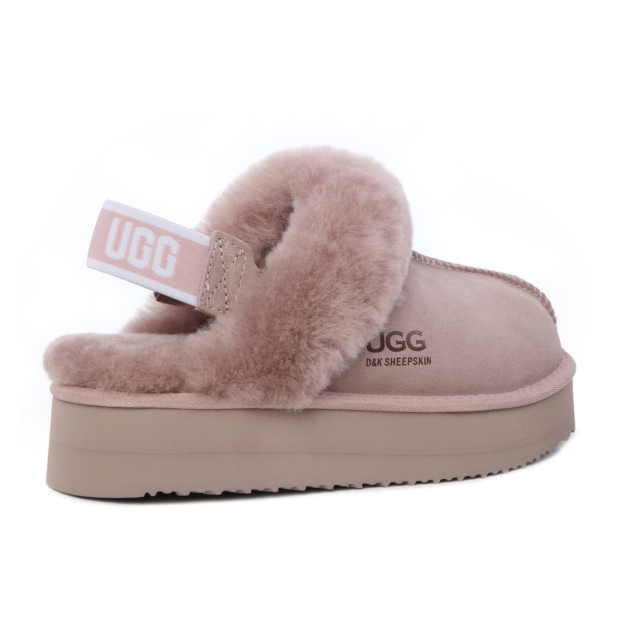 Fluffy Strappy Platform Scuff Uggs