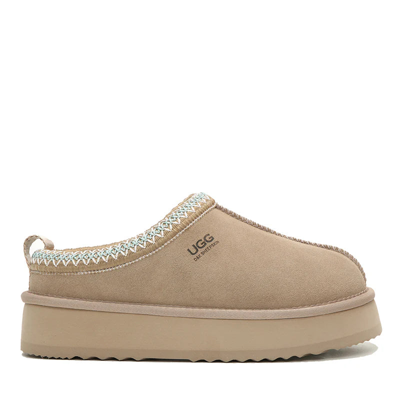 Platinum Tassie Platform Ugg Slippers