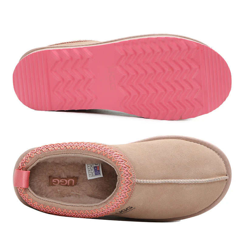 Platinum Tassie Platform Ugg Slippers