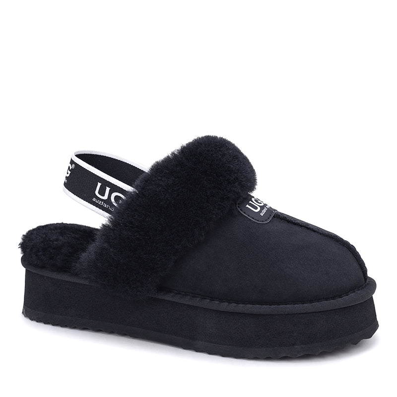 Premium Platform Fluffy Ugg Scuff