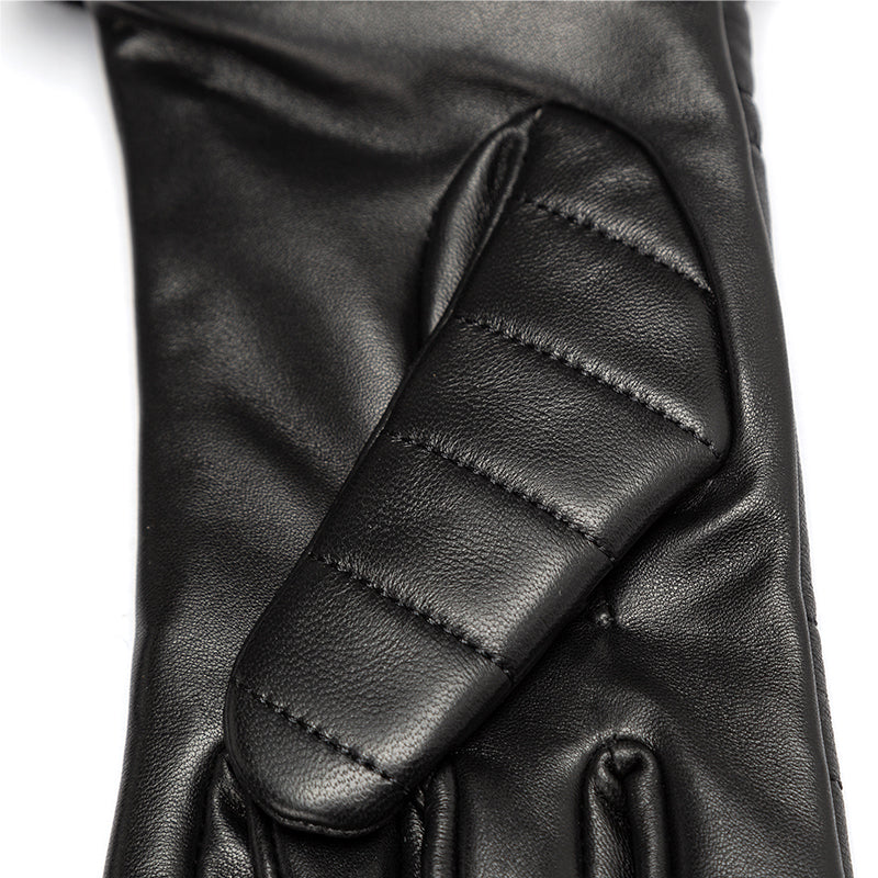 Fluffy Leather Gloves Uggs