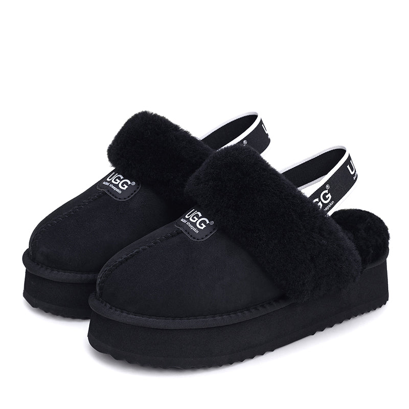 Premium Platform Fluffy Ugg Scuff