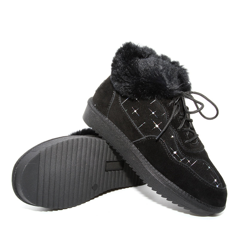 Lace up Fluffy Uggs