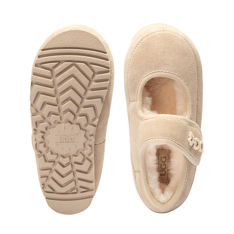 Kids Velcro Ugg Slippers