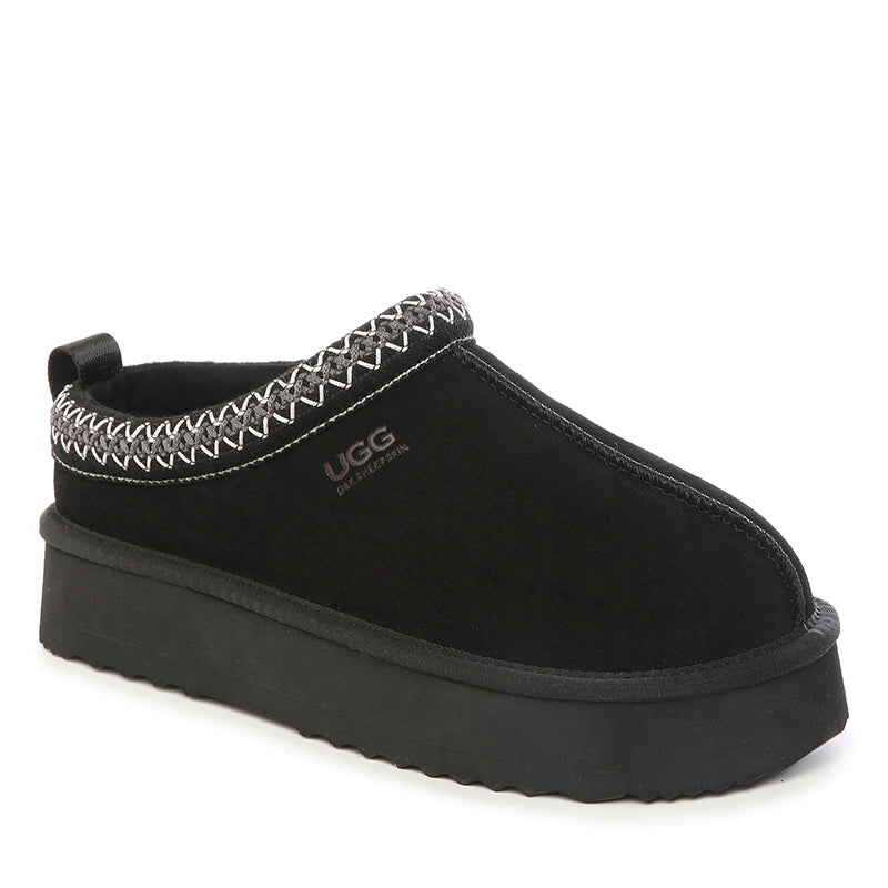 Platinum Tassie Platform Ugg Slippers