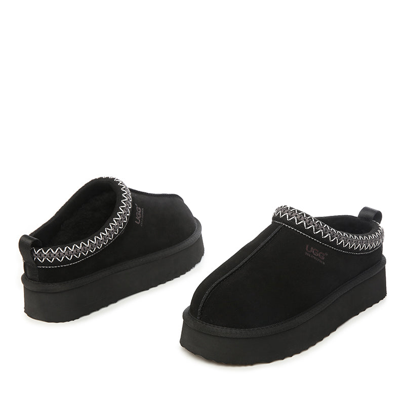Platinum Tassie Platform Ugg Slippers