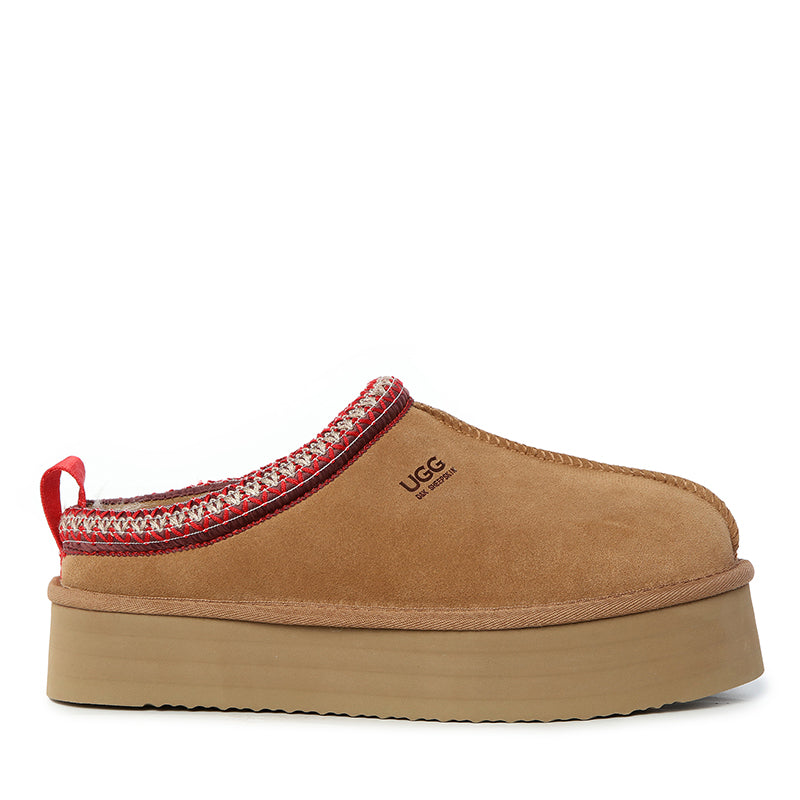 Platinum Tass Platform Ugg Slippers