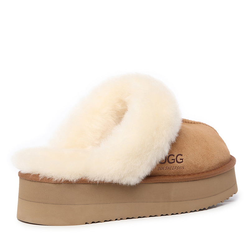 Platinum Platform Scuff Uggs