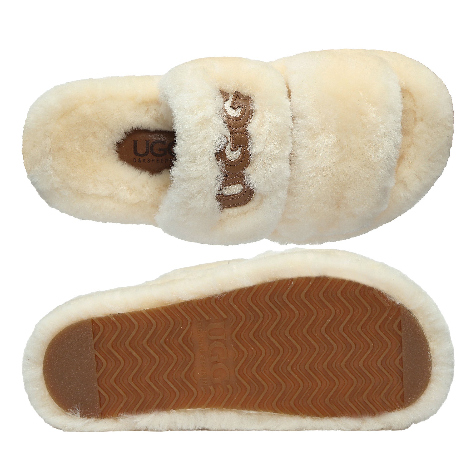 Double Strap Shearling Ugg Slipper