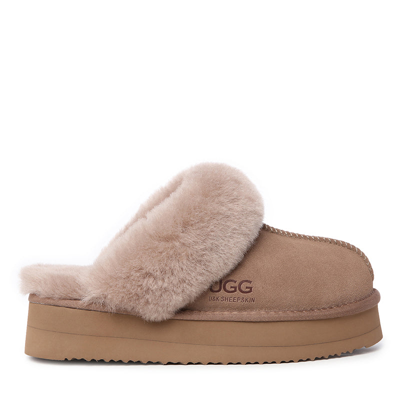 Platinum Platform Scuff Uggs
