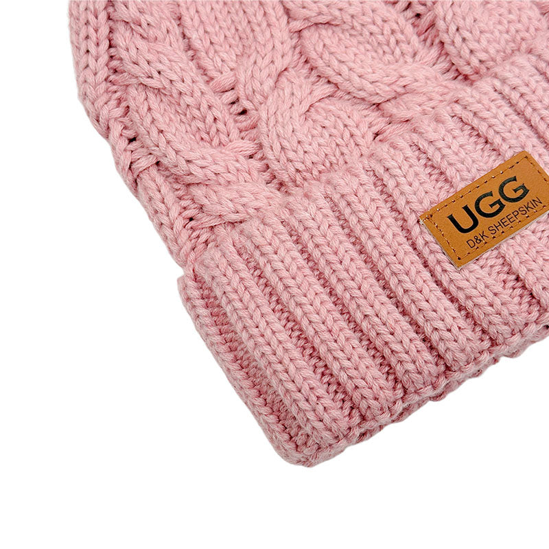 Platinum PomPom Beanie Uggs