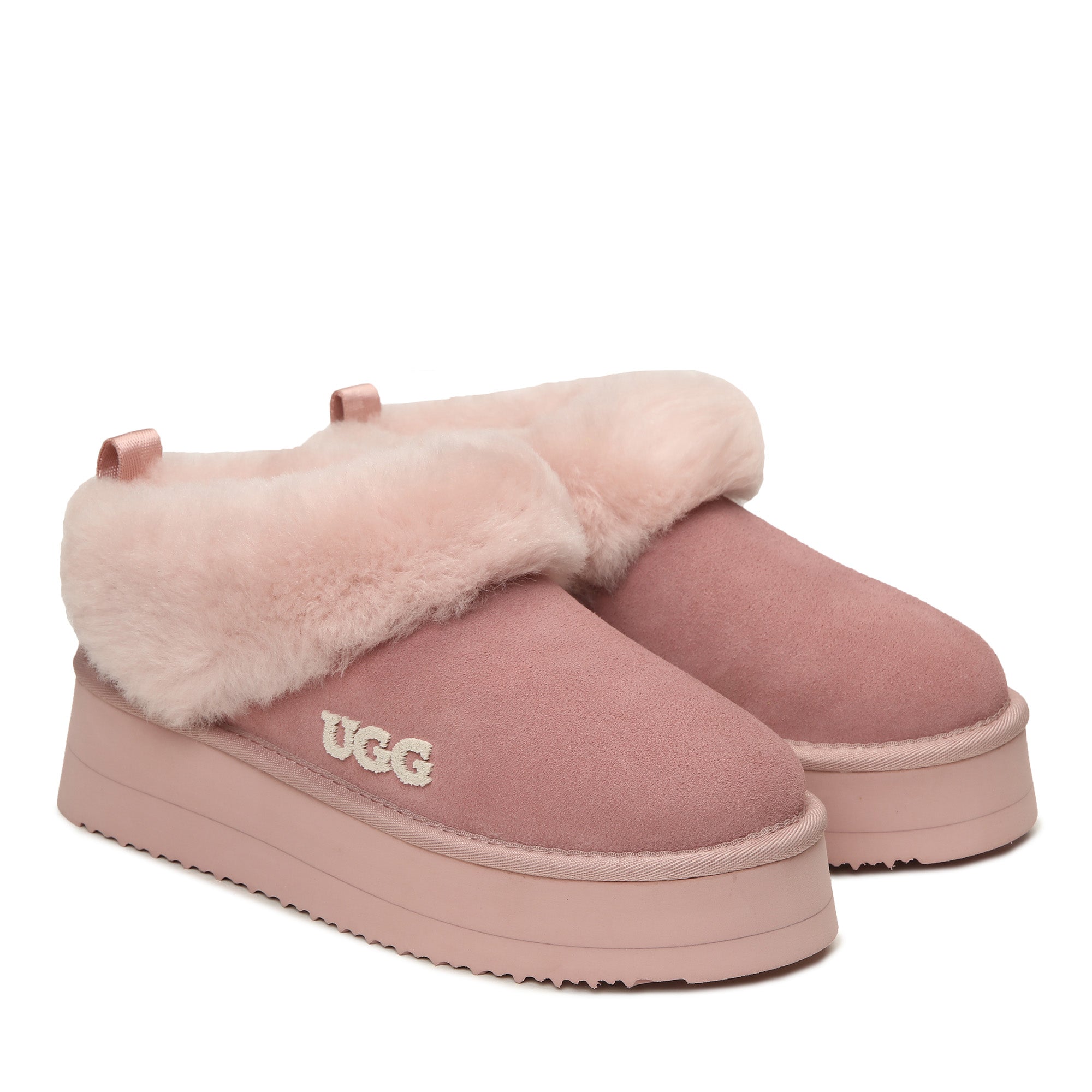 Fluffy Platform Ugg Slippers