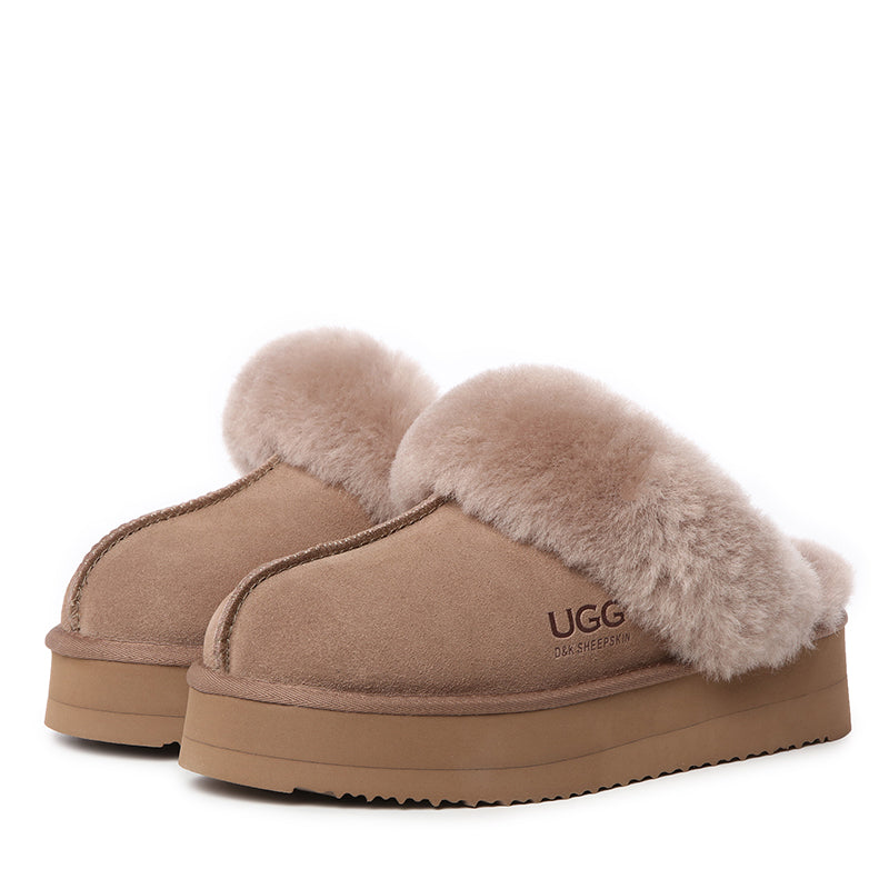 Platinum Platform Scuff Uggs