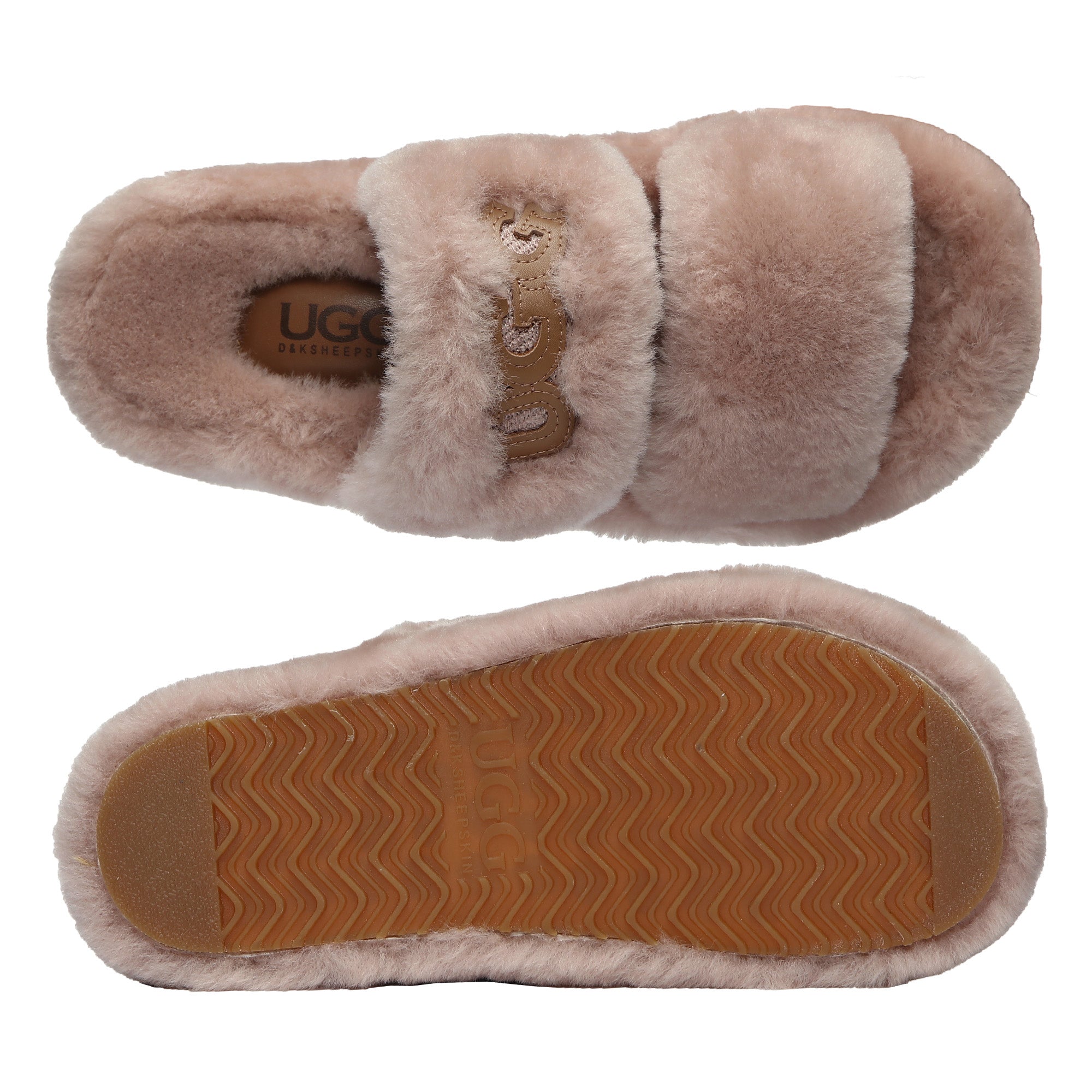 Double Strap Shearling Ugg Slipper