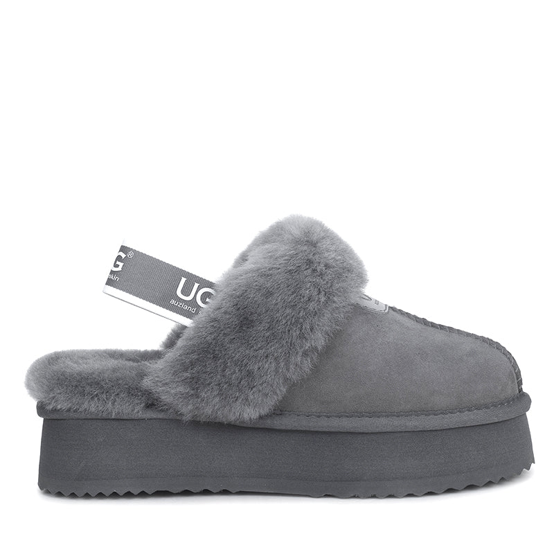 Premium Platform Fluffy Ugg Scuff