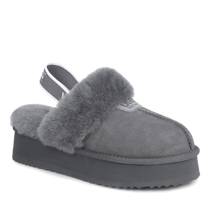 Premium Platform Fluffy Ugg Scuff