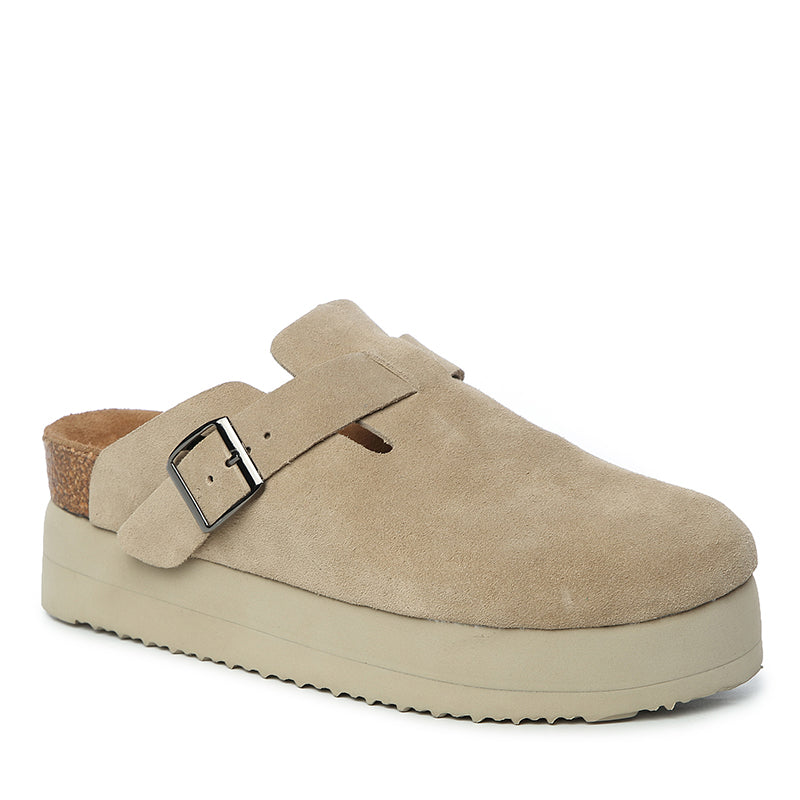 Leather Ziah Platform Ugg Slippers