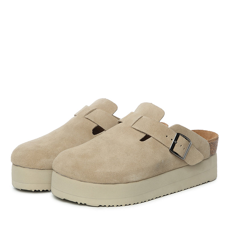 Leather Ziah Platform Ugg Slippers