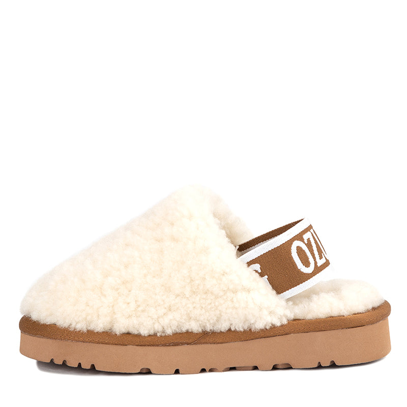 UGG Kids Strap Fluffy Scuff