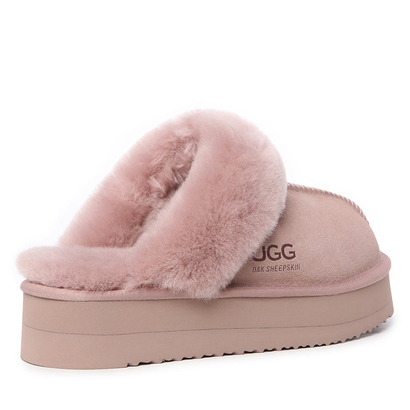 Platinum Platform Scuff Uggs