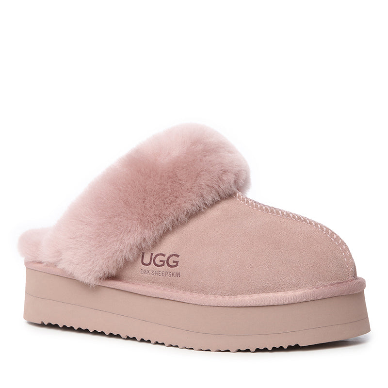 Platinum Platform Scuff Uggs