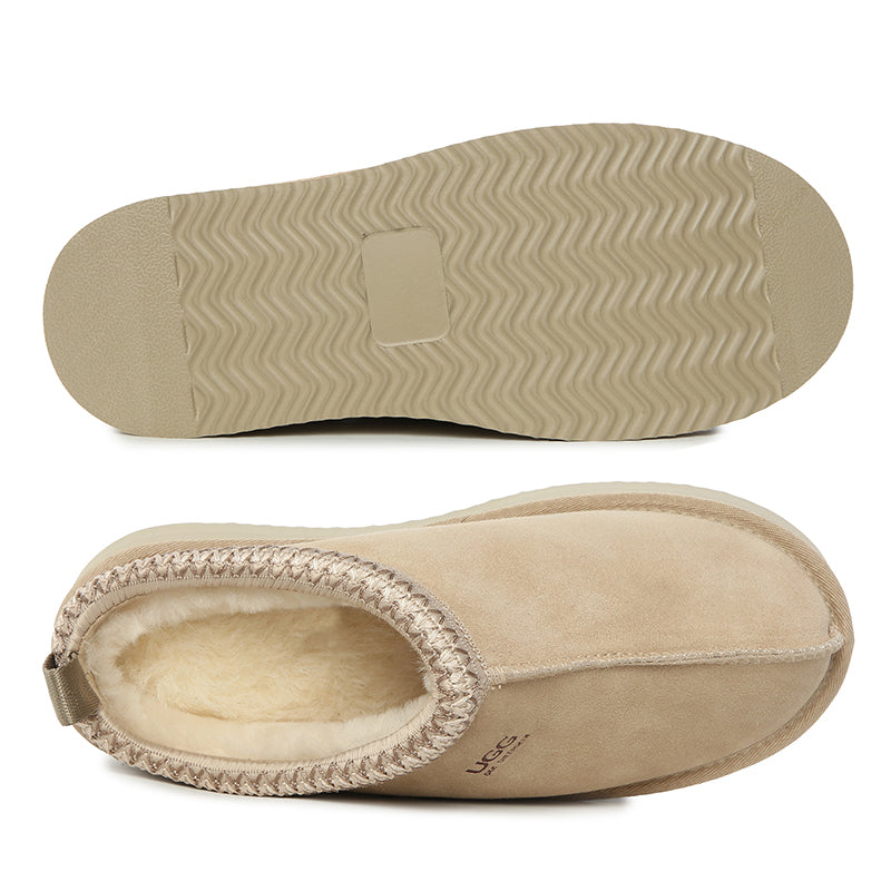 Platinum Tass Platform Ugg Slippers