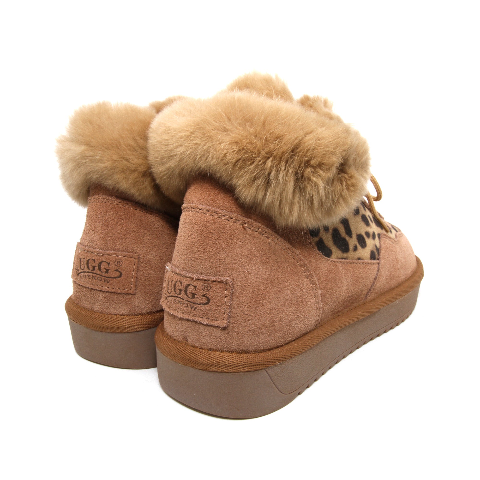 Lace up Fluffy Uggs