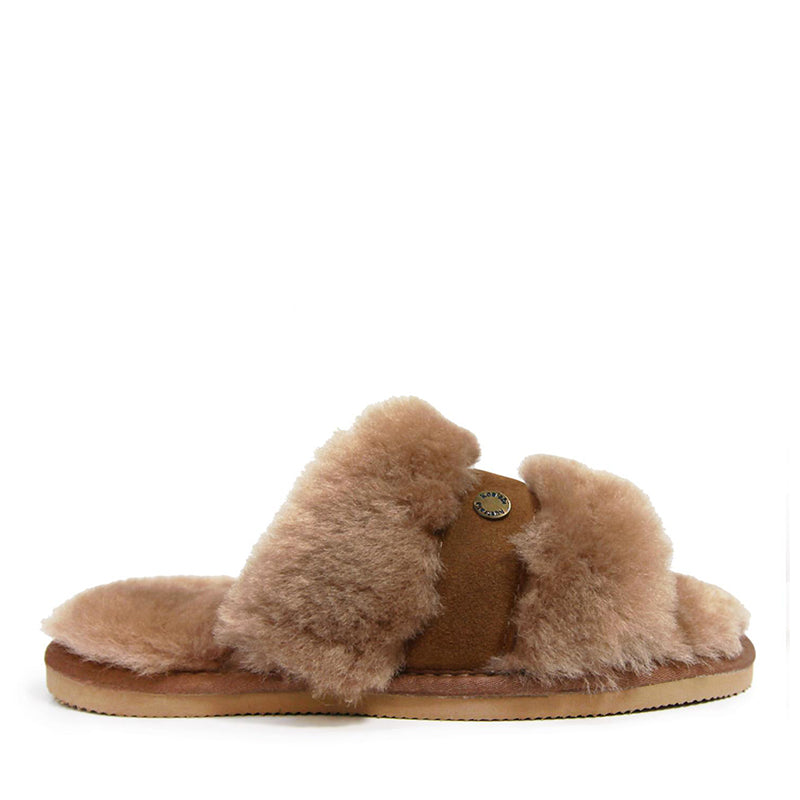 Goldie Fluffy Sheepskin Slides Original UGG Australia Classic