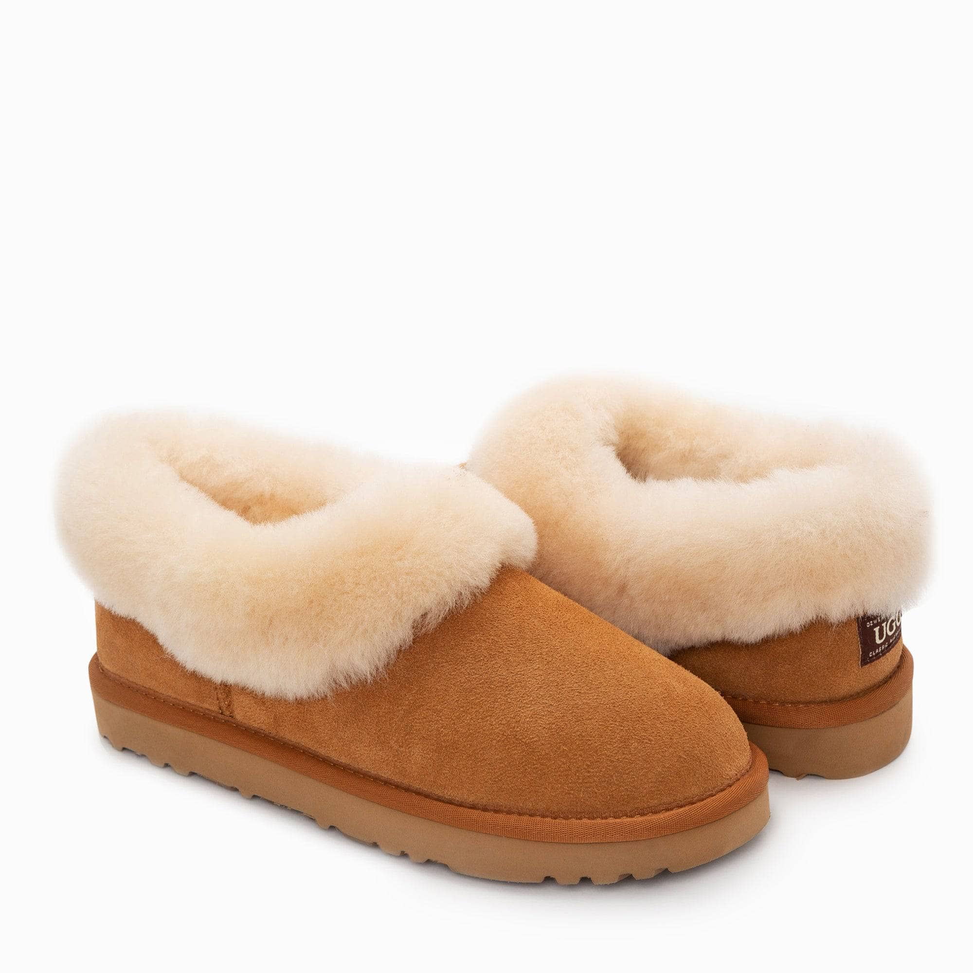 - UGG Alberich Fluffy Collar Slippers - Original UGG Australia Classic