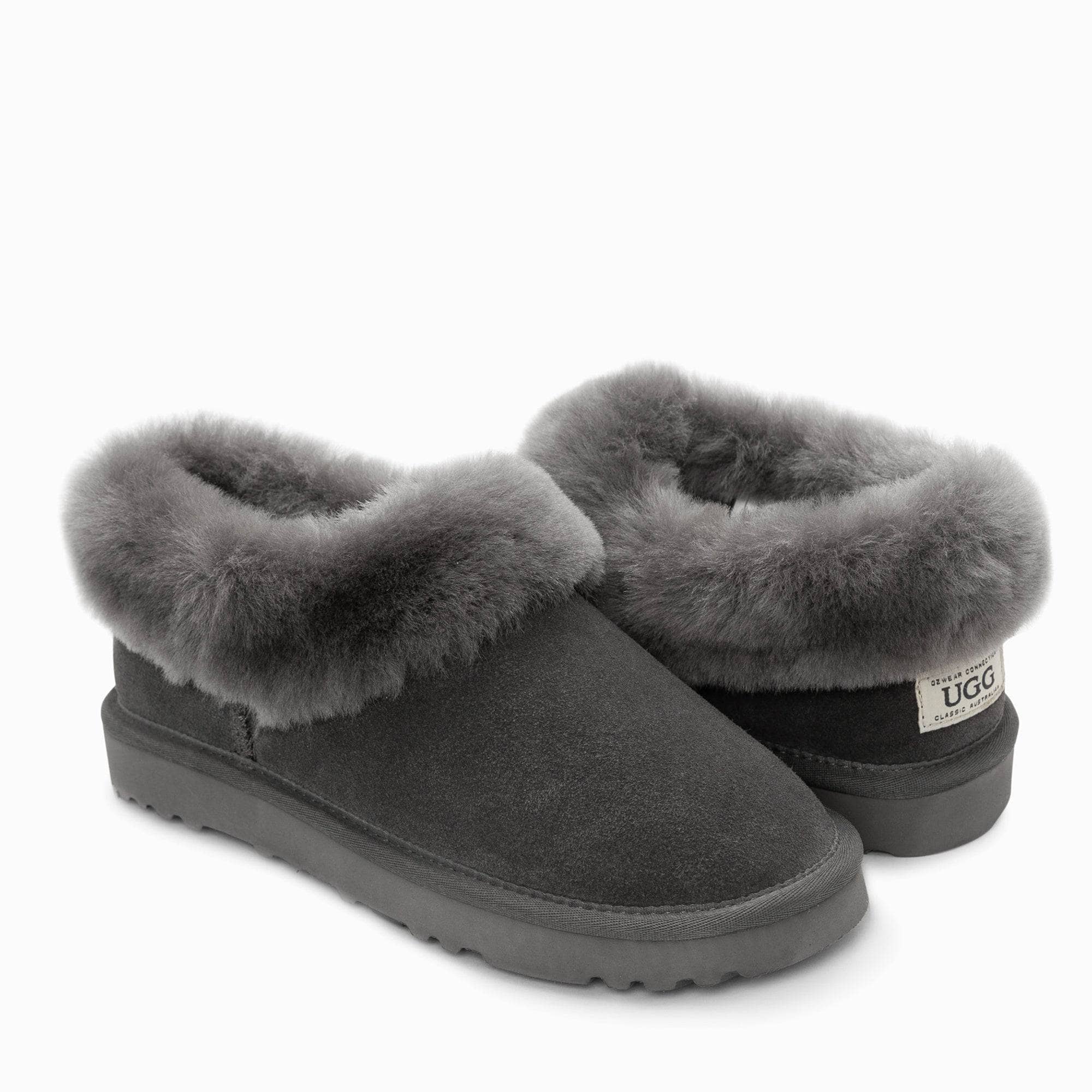 - UGG Alberich Fluffy Collar Slippers - Original UGG Australia Classic
