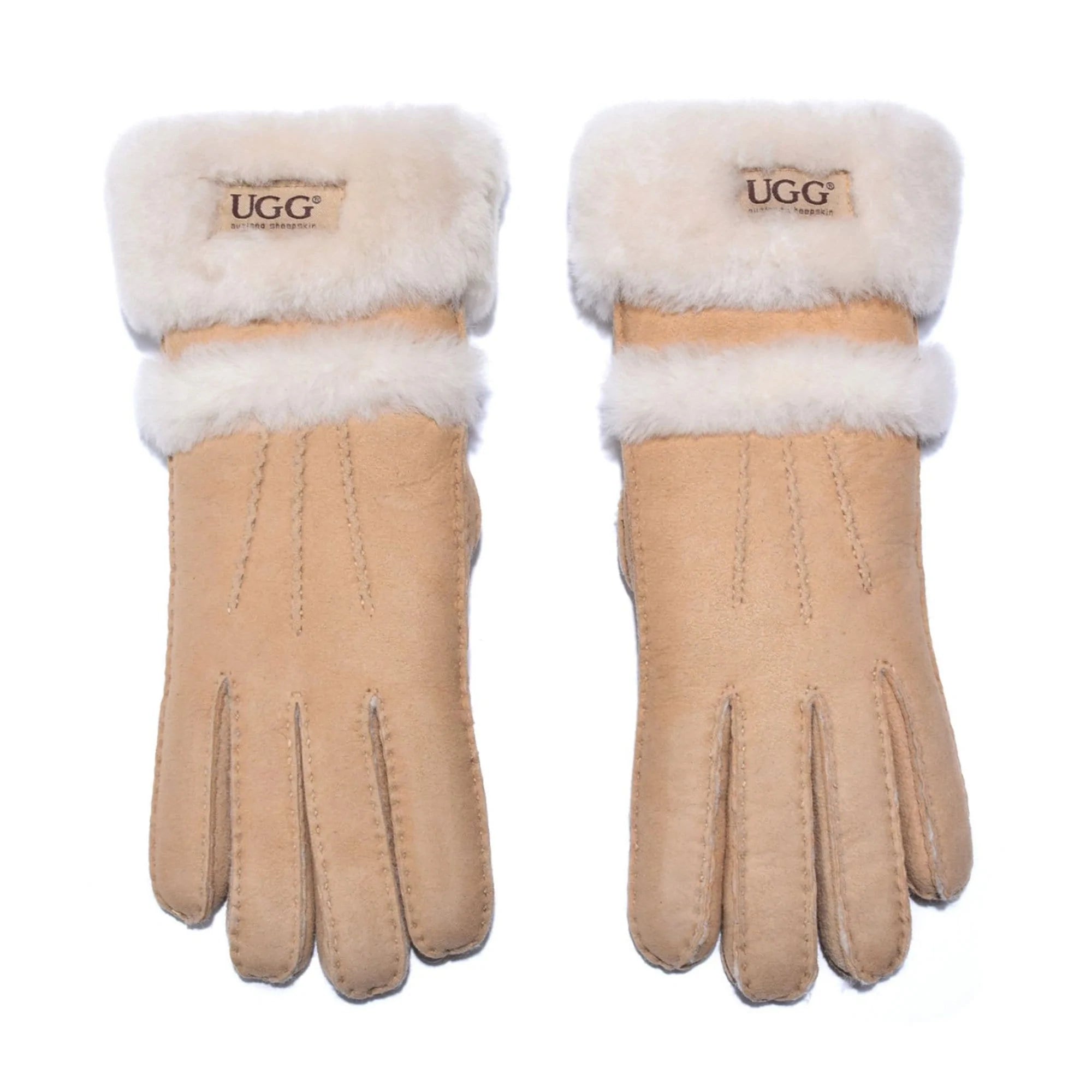 - UGG Double Cuff Sheepskin Gloves - Original UGG Australia Classic