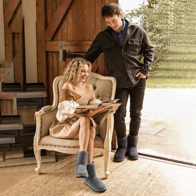 Australian couple wearing UGG boots