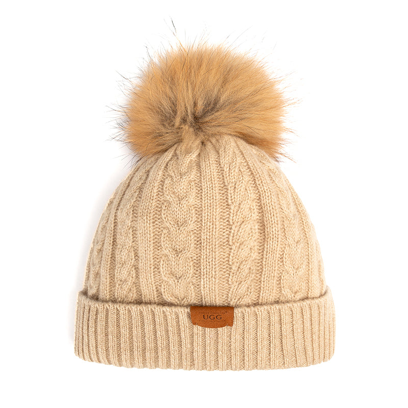 UGG Pure CASHMERE Beanie - Detachable PomPom