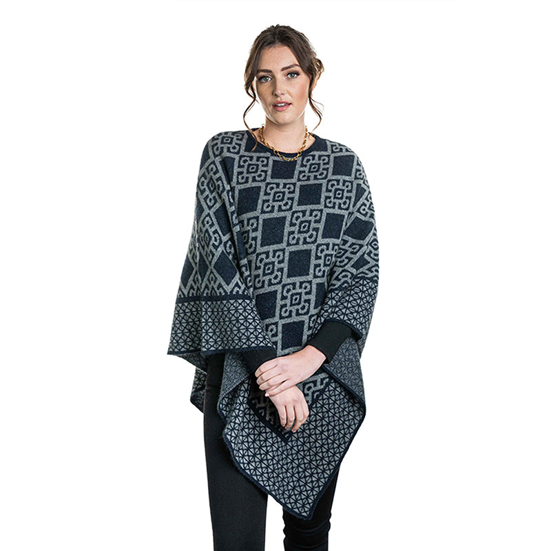 Premium Possum and Merino Wool - Diamond Poncho