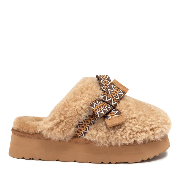 Fluffy Bow Platform Uggs