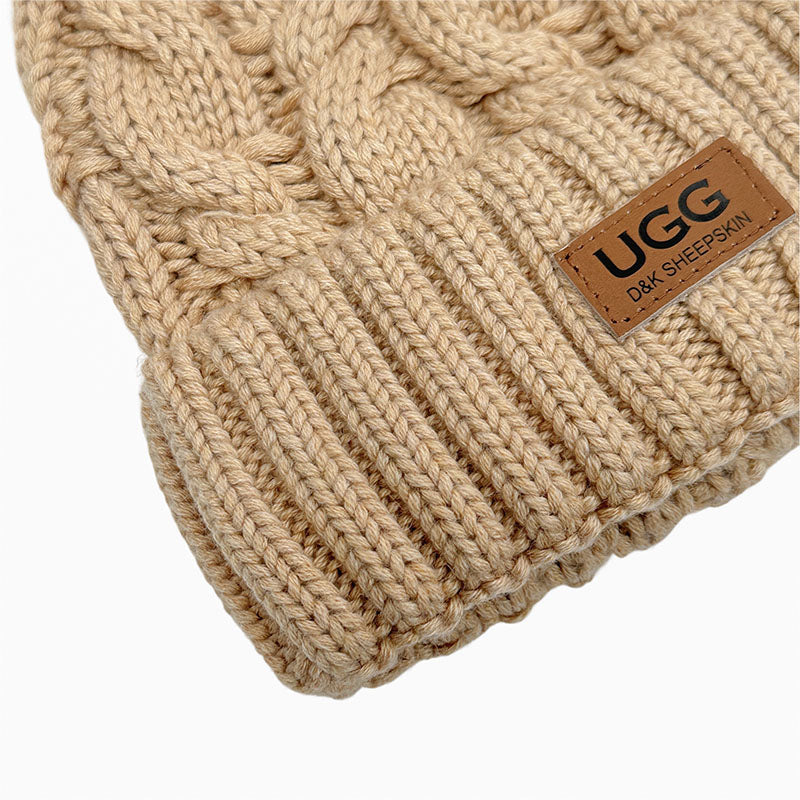 Ugg Accessories Ugg Scarf And Beanie Set Platinum PomPom Beanie