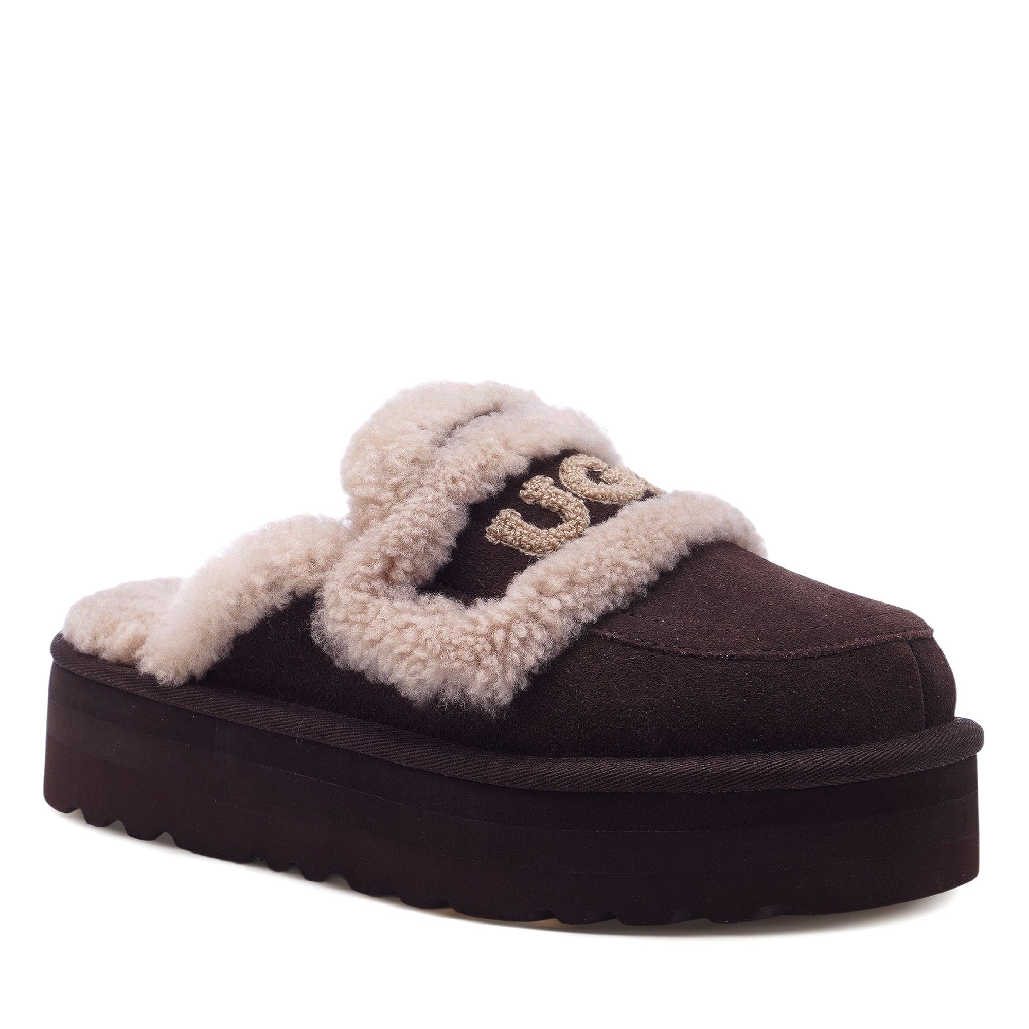 Logo Shearling Platform Uggs (DETACHABLE FEATURE)