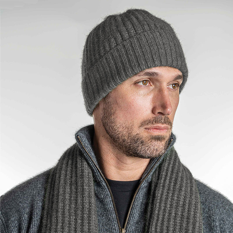 Premium Possum and Merino Wool-Ribbed Beanie