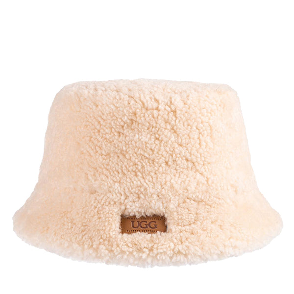 UGG Curly Sheepskin Bucket Hat