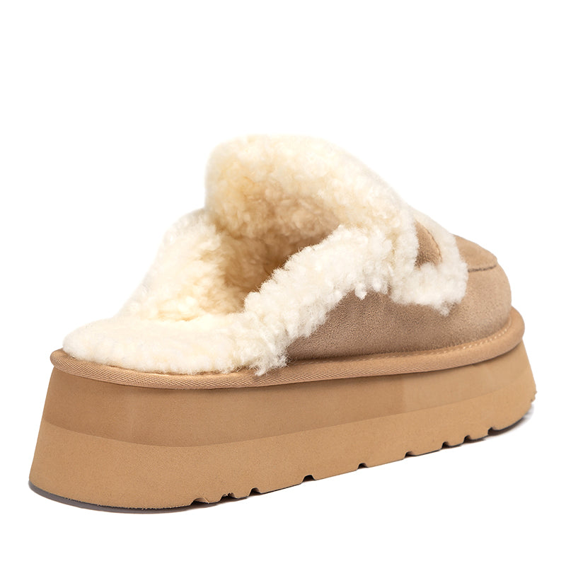 UGG Chloe Fluffy Platform Scuff