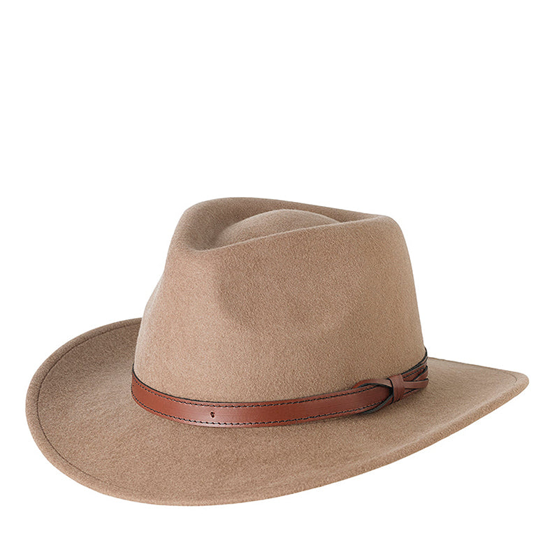 Livorno Felt Hat with Genuine Leather Band
