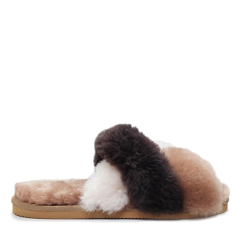 Calico Sheepskin Flufffy Slide Original UGG Australia Classic