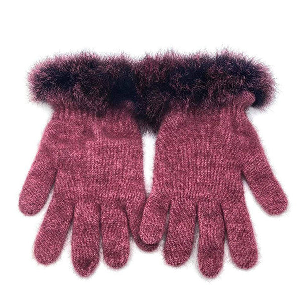 Premium Possum and Merino Wool - Fur Trim Gloves